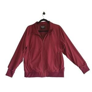 Athleta Women's Lightweight Zip-Up Jacket - Burgundy Color, Size L
